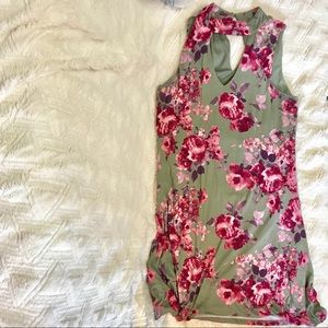 Floral choker dress